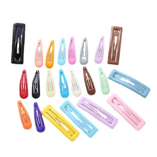 Candy color little girl BB clip hairpin Korean simple metal water drop broken hair clip children do not hurt hair side clip