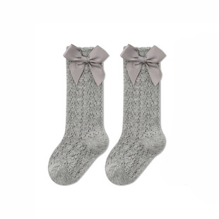 Baby Socks Summer New Hollow Mesh Girls Korean Style Bow Princess Stockings Newborn Anti-mosquito Socks