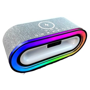 Cross-border wireless charging white noise Bluetooth audio clock alarm clock led light card wireless desktop small speaker S306
