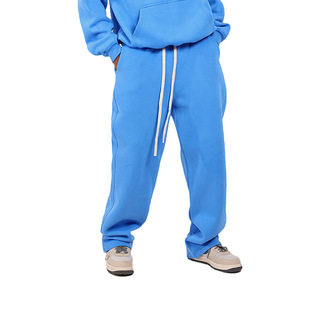 Men's Trendy Brand High-end European and American Sweat Pants Men's oversize Drawstring Men's Sweat Pants Men's Pants Straight