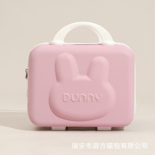 Cartoon Bear Suitcase Mini 14 Inch Luggage Storage Cosmetic Case Small Lightweight Combination Lock Travel Case