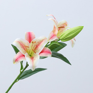 Hangbin 3D simulation Lily home decoration floral soft decoration photography props fake flowers factory wholesale