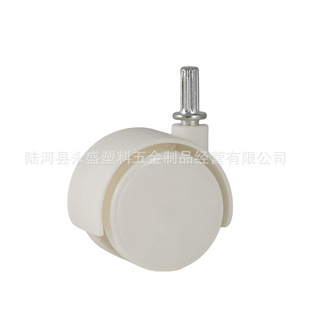 Caster universal wheel 1 inch 1.5 inch furniture pp nylon caster plastic appliances PU silent white wheel nylon