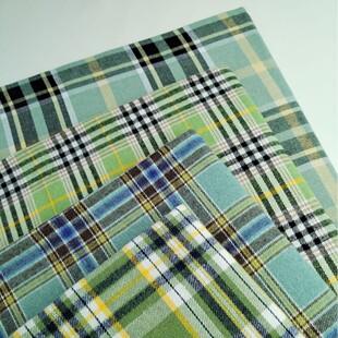 Polyester Cotton Scrub Twill Plaid Fabric Children's Wear Hat Home Clothes Shirt Fabric