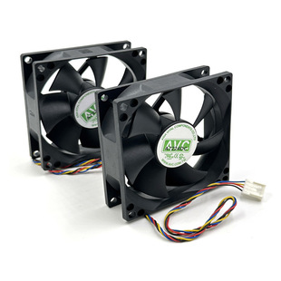 AVC 8025 Высокоскоростной вентилятор 8 см 4-контактный/линейный контроль температуры Вентилятор процессора Радиатор корпуса с одним вентилятором