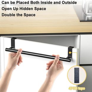 Kitchen Hook Punch-free Hanging Rod Kitchen Storage Rack Slipper Spoon Rack Stainless Steel Hook Wall-mounted Storage