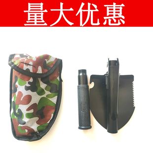 Hot sale outdoor supplies spade folding shovel small with compass folding camping shovel portable folding fishing shovel