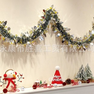 Cross-border Christmas Grass Strips Qiancao PET Christmas Tops Christmas Decoration Rattan Hotel Scene Decorations Pendant
