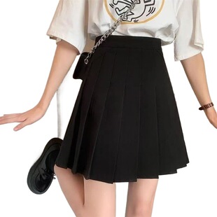 Anti-Exposure Plus Size Mid-Length New Pleated Skirt mm High Waist Slimming Look Short Skirt Tall Jk Skirt Spandex