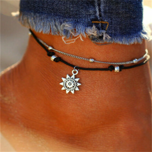 Cross-border Amazon hot-selling shell lady beach anklet color eyeball diamond clay ball pendant plum blossom wholesale