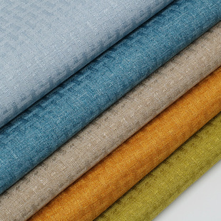 Ice Silk feel sofa fabric thickened imitation linen solid color linen fabric fine linen tablecloth cushion cover pillow cloth