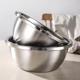 Stainless steel basin large reverse side basin European seasonings tank and basin soup basin kitchen multi-purpose basin egg basin vegetable basin