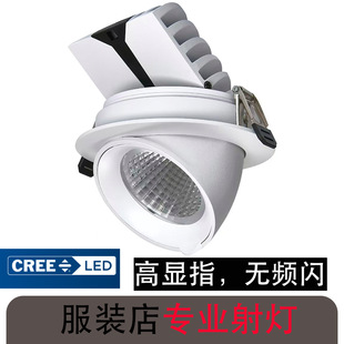Встроенная растягивающая прожекция носа слона высокого пальца CREE LED Регулируемый угол 30W Освещение фона стены магазина одежды