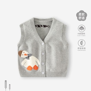 Baby Vest 2025 Autumn New Style Baby Boy Knitwear Small Vest Boy Knitwear Outer Vest Vest Autumn