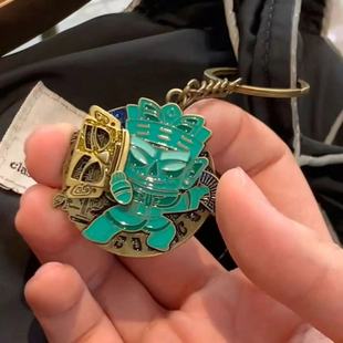 Sanxingdui меняла лицо маска брелок, наклейка на холодильник, музей культурных и творческих памятных подарков, металлические идеи подарков