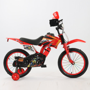 Factory direct imitation motorcycle shock-absorbing children's bicycle 12 inch 16 inch cross-country bicycle outdoor