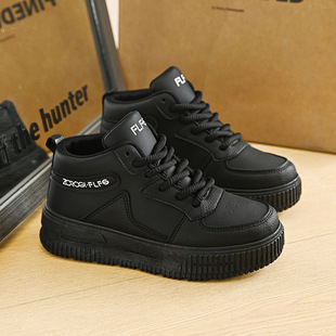 Spring and Autumn Couple's Shoes New High-top Shoes Men's Trendy All-match White Shoes Thick Sole Sports Board Shoes Cross-border plus size