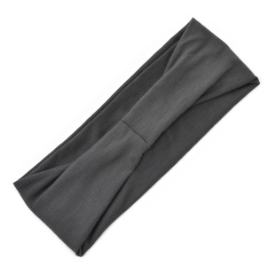 Amazon European and American Sports Jersey Solid Color Women's Headband Running Yoga Hair Band Sweat-Absorbent Versatile Headscarf Headband