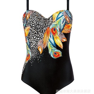 2022 Amazon hard bag plus size swimsuit Women's European and American one-piece swimsuit bikini Meilang factory wholesale