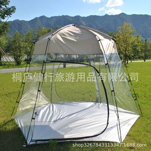 Panoramic 8 people sun room, transparent PVC tent, outdoor open sky transparent tent net red bubble house tent