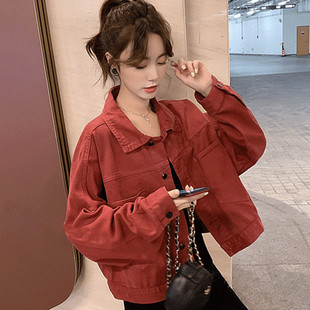 2023 Spring and Autumn New Loose Korean-style All-match Personalized Niche Washed Denim Student Denim Jacket Women's Trendy