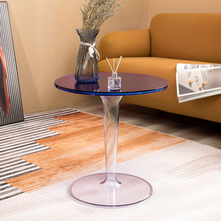 Acrylic Side Table Nordic Simple Creative Fashion Corner Table Modern Small Round Table Negotiation Coffee Table Transparent Coffee Table