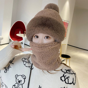 Warm Hat Winter Men's Riding Windproof Mask Cold-proof Headgear Scarf Women's Electric Car Mask Scarf