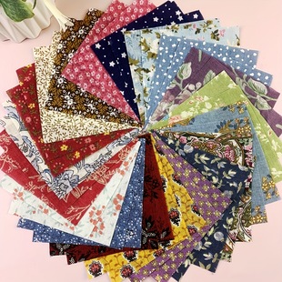 10*10cm темный цвет DIY хлопковое лоскутное одеяние европейский и американский отдел ручной работы обрезали ткани группы цветов геометрические звезды