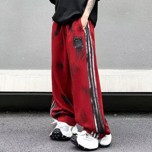 [Spring New Arrival] Washed Design Casual Pants Fashionable All-match Simple Straight-leg Sports Pants Loose Pants Draped