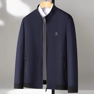 Dad spring jacket business casual stand collar jacket middle-aged and elderly men's spring and autumn men's jacket jacket jacket