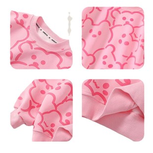 Autumn New Girls' Sweatshirt New Spring and Autumn Western Style Children's Wear Long Sleeve Cute Outer Wear Casual All-match Top for Children