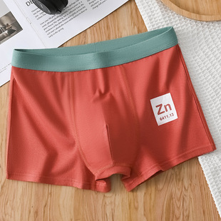 Men's Underwear Fashionable Boxers Sports Elastic Comfortable Four-Corner Boys Youth Personalized Short Pants