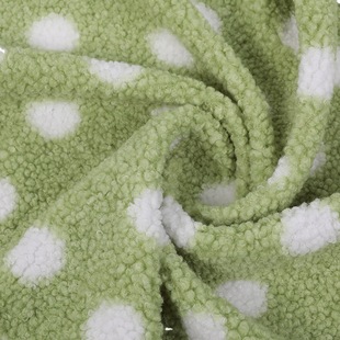 Warp knitted flannel grain cashmere printing polka dot polka dot shoes clothing pet clothing pajamas toy fluffy plush fabric