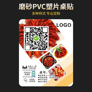 Матовый ПВХ-код для заказа еды QR-код столовая наклейка самоклееный пластиковый лист для сканирования панели этикетки для оборудования стол номерной знак