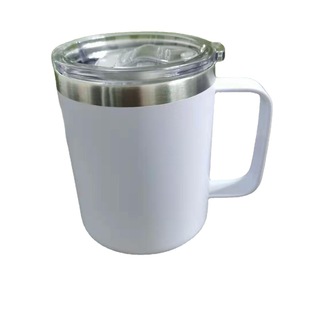 Европейская и американская внешняя торговля 12oz двухслойная ручка чашка простой изолят чашка из нержавеющей стали кофе чашка портативная офисная чашка