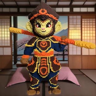 2025 Светящиеся строительные блоки Ao Bing Nezha, детские игрушки, развивающие сборки, мелкие частицы, подарки на день рождения для взрослых мальчиков и девочек