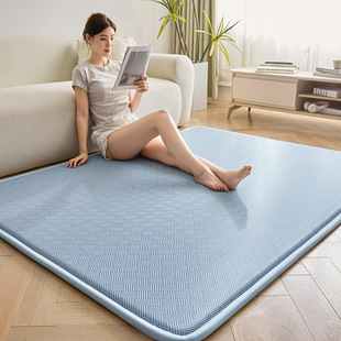 Antibacterial Ice Silk Cool Feeling Floor Mat Thickened Memory Foam Multifunctional Mattress Summer Climbing Mat Non-slip Tatami Mat