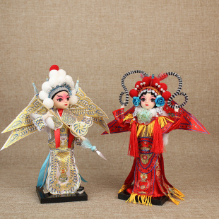 Chinese-style Peking Opera doll wholesale silk man souvenir old Beijing opera character decoration home decoration for foreigners