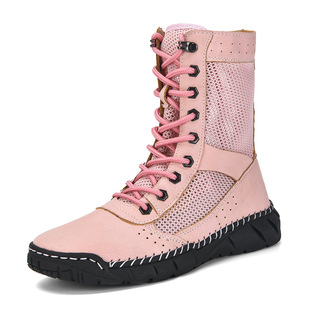 Cross-border Outdoor High-top Climbing Lovers Shoes Summer Shoes Men's Large Mesh Breathable Mesh Training Boots High-top Shoes Women's Shoes