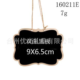 Wooden Valentine's Day pendant crafts creative pendant double-sided blackboard listing store home decoration small blackboard