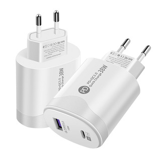 Small batch 38W European standard USB fast charger CE certification Android Pingguo multi-port smartphone PD charging head