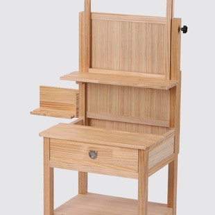 Beech Wood Integrated Drawing Stool Art Studio Special Lifting Drawer Drawing Table Classroom Solid Wood Multifunctional Storage Easel