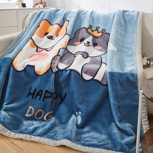 Raschel blanket double thick blanket single double autumn and winter blanket warm hot double-sided blanket factory wholesale