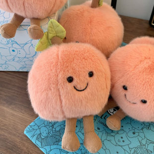 in stock JELLYCAT Fun Fruit Plush Doll Peach Tomato Doll Christmas Gift Toy