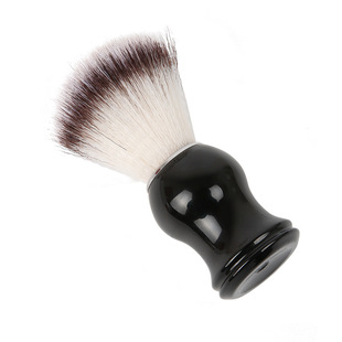 Men's Cleansing Brush Three-Piece Set Beard Brush Rack Bowl Shaver Face Cleaning Tool Set Black Beard Brush