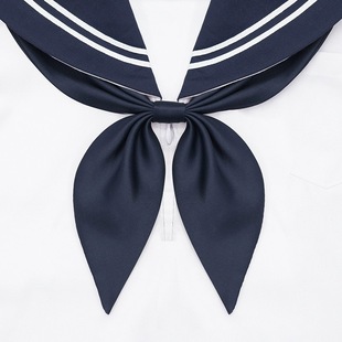 Goldfish Knot Japanese Solid Color Sailor Suit JK Uniform Big Feather Root Triangle Scarf Girls' Bow No Tie Collar Flower