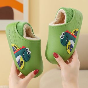 Children's Cotton Slippers Autumn and Winter Waterproof Non-slip Middle and Big Children Princess Girls Cartoon Boys Baby Maomao Slippers