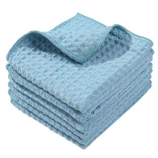 Double-Sided Waffles Rag Kitchen Stove Cleaning and Washer Household Thickened Microfiber Absorbent Table Rag