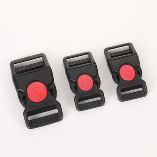 Factory wholesale plastic buckle webbing adjustment buckle safety eye word Japanese buckle quick release backpack bag rope buckle
