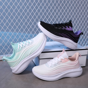 Amazon Cross-border New sneaker Men's Lovers Lightweight Flying Weaving Running Shoes Soft-soled Walking Shoes Women's Travel Shoes